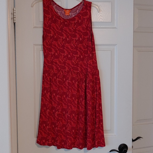 Joe Fresh Dresses & Skirts - Joe Fresh Sundress-Burgundy with Red Fall Leaf Flo